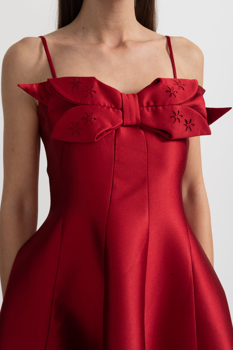 Soreya - Satin Fitted Bodice Dress