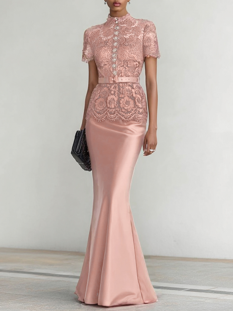 Irmani - Buckle Lace Maxi Dress
