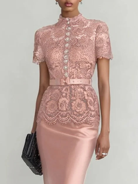 Irmani - Buckle Lace Maxi Dress