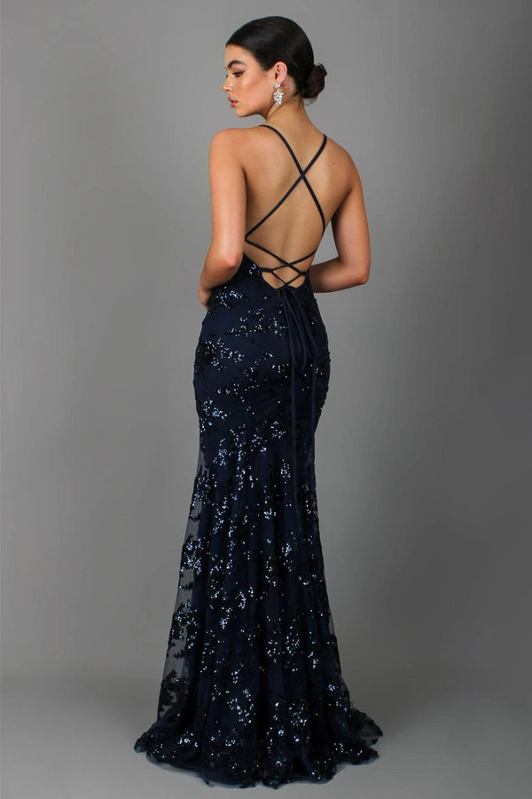 Elden - Sequin Backless Maxi Dress