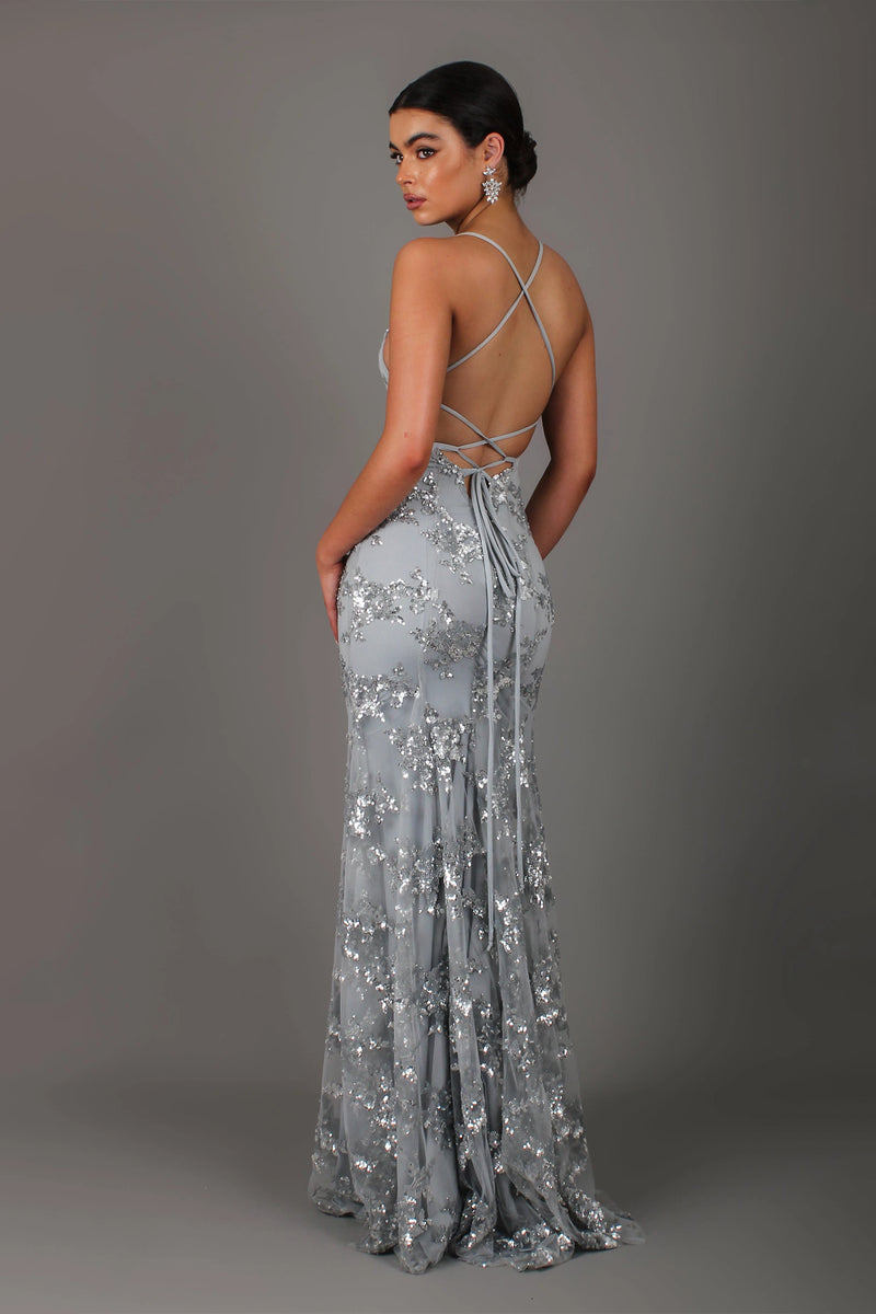 Elden - Sequin Backless Maxi Dress