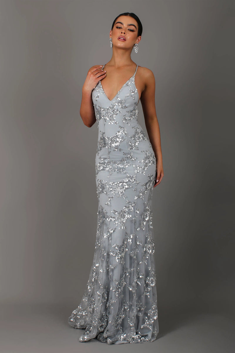 Elden - Sequin Backless Maxi Dress