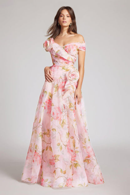 Freya - Flower Frill Chiffon Dress