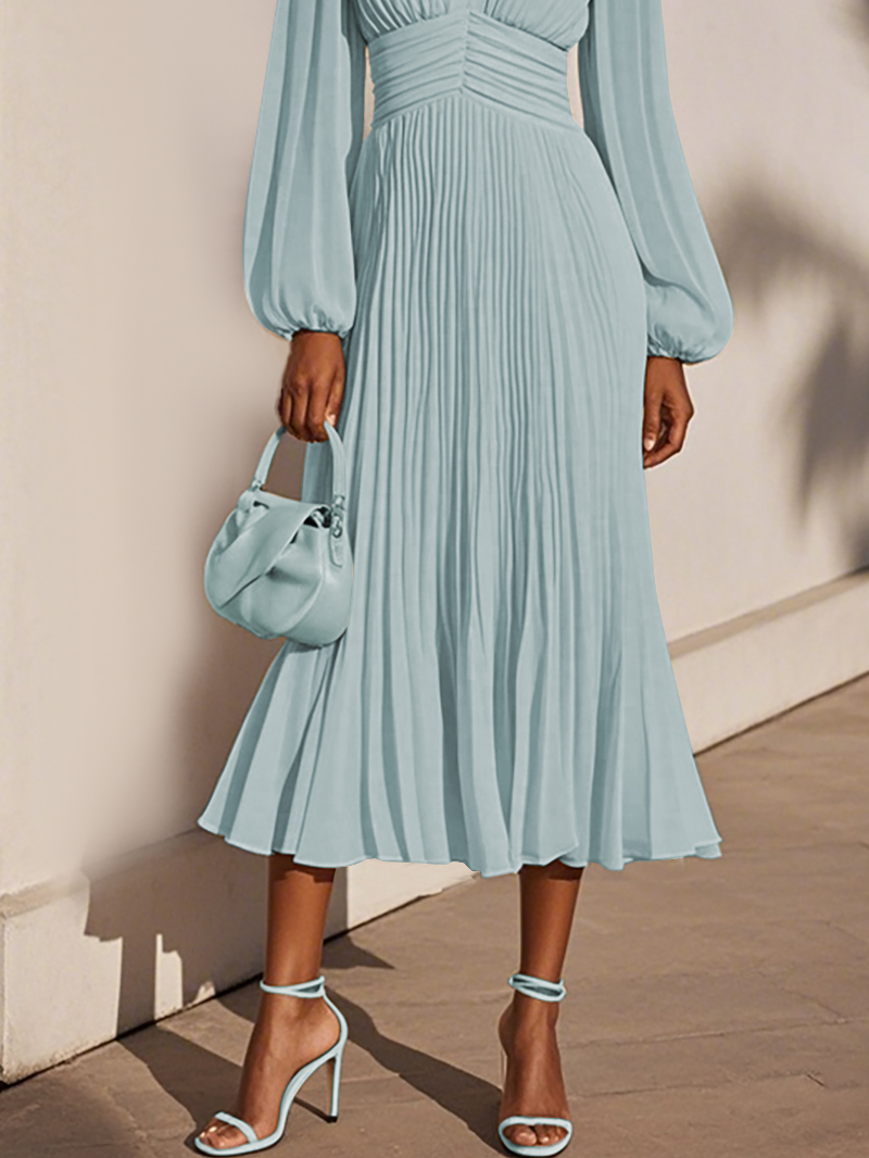 Kristy - Pleated Ruched Balloon Dress