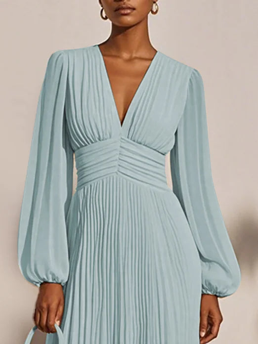 Kristy - Pleated Ruched Balloon Dress