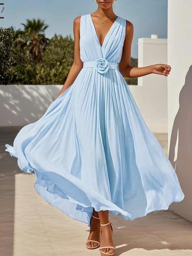 Lavenda - Elegant Chiffon Maxi Dress