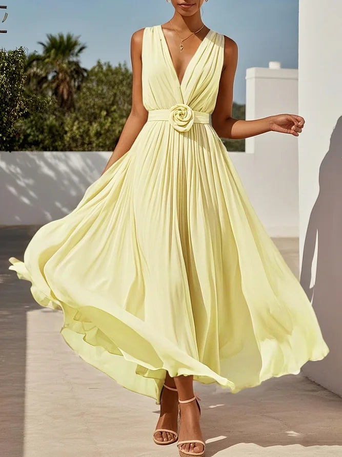 Lavenda - Elegant Chiffon Maxi Dress