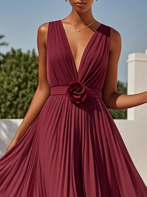 Lavenda - Elegant Chiffon Maxi Dress