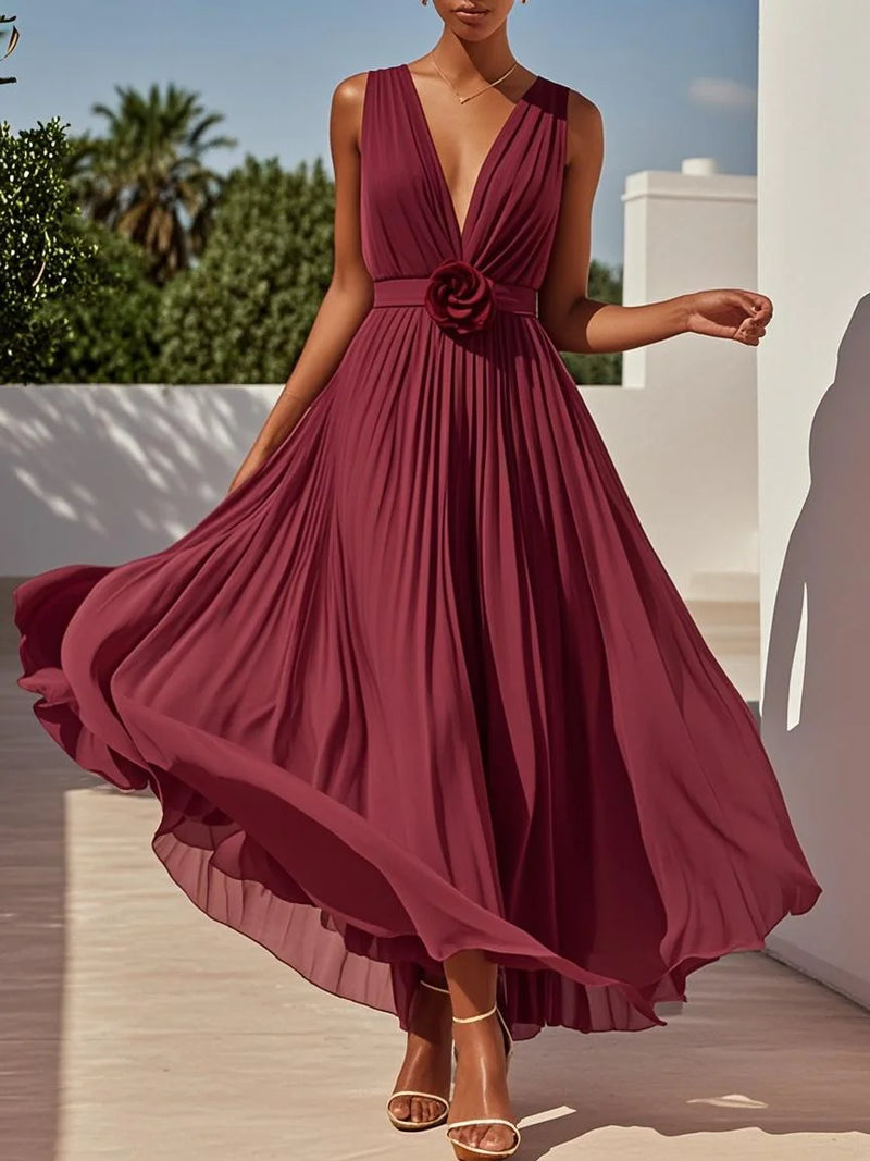 Lavenda - Elegant Chiffon Maxi Dress