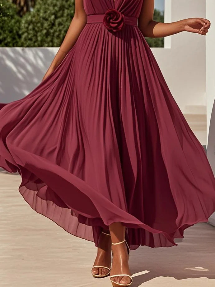 Lavenda - Elegant Chiffon Maxi Dress