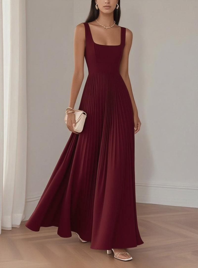 Mkenna - Blue Pleated Maxi Dress