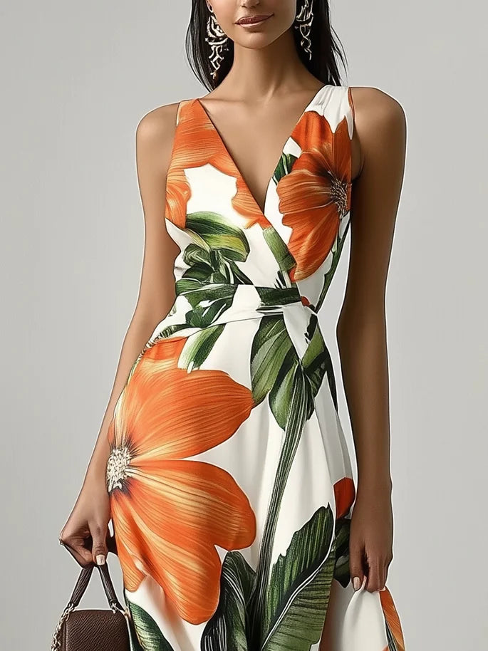 Olivia - Floral Classic Sleeveless Dress
