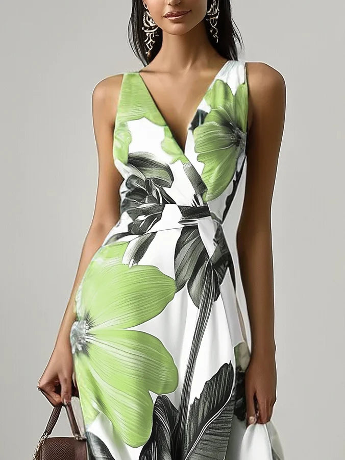 Olivia - Floral Classic Sleeveless Dress