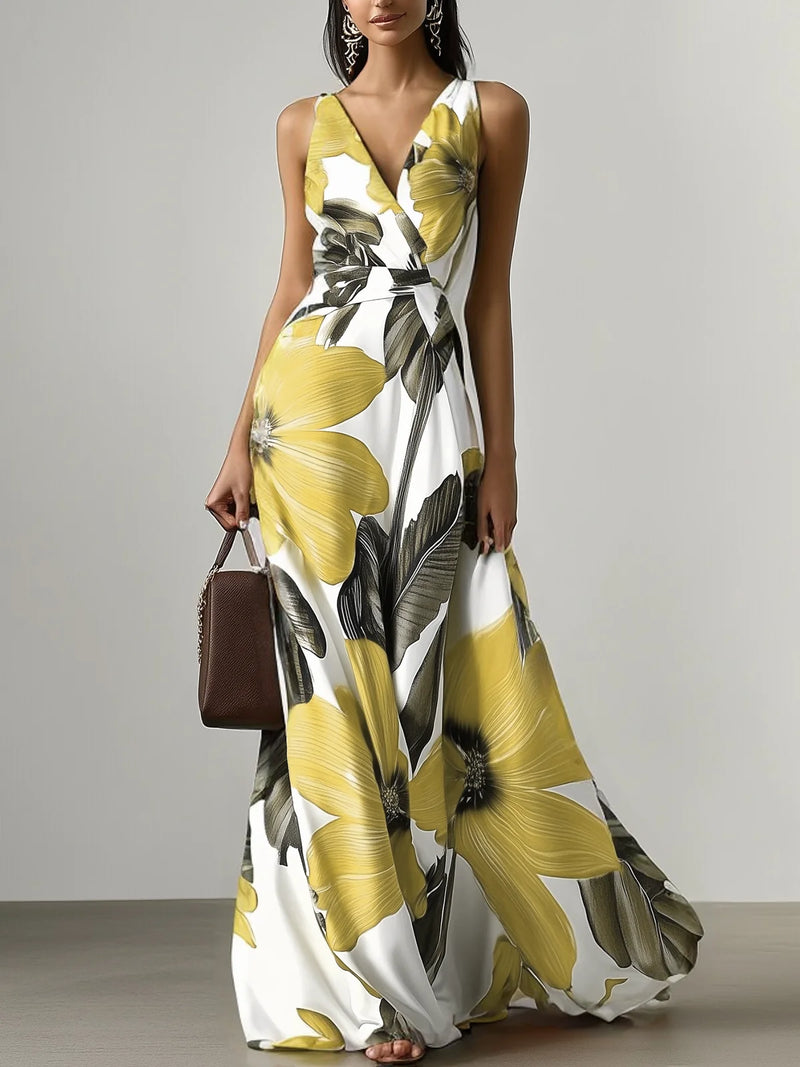 Olivia - Floral Classic Sleeveless Dress