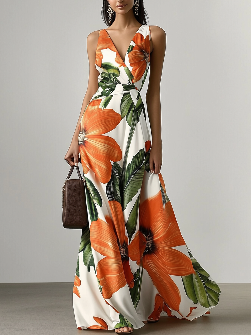 Olivia - Floral Classic Sleeveless Dress