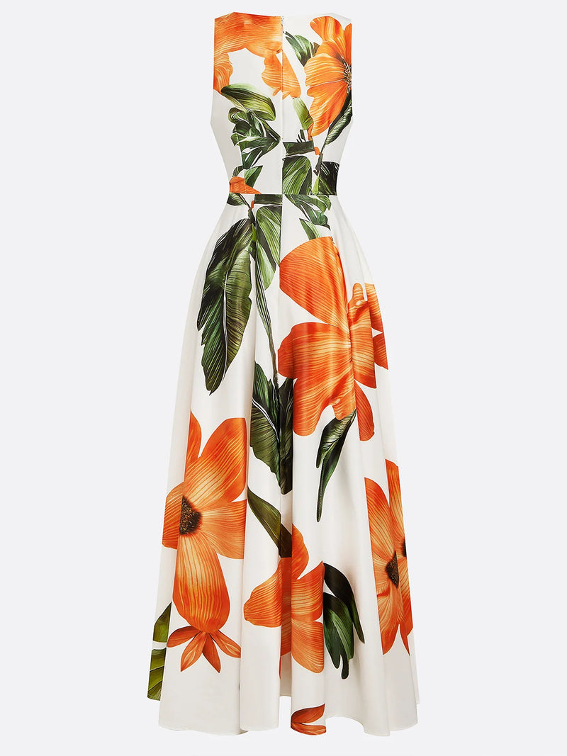 Olivia - Floral Classic Sleeveless Dress