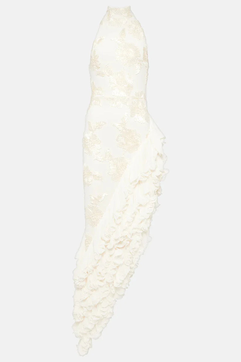 Flora -  Luxe Appliqué Maxi Dress