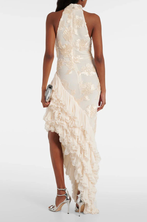Flora -  Luxe Appliqué Maxi Dress