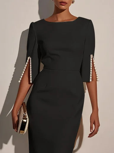 Perela - Classic Pearls Midi Dress