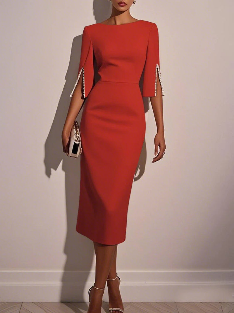 Perela - Classic Pearls Midi Dress
