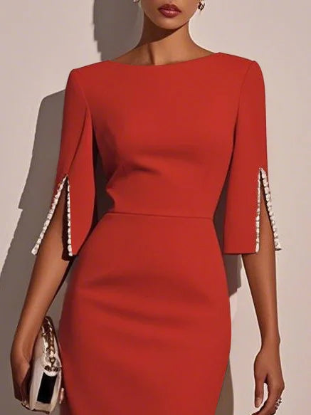 Perela - Classic Pearls Midi Dress