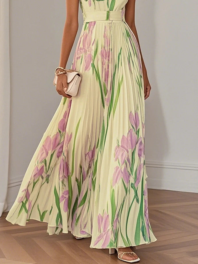 Raya - Chiffon Floral Sleeveless Dress