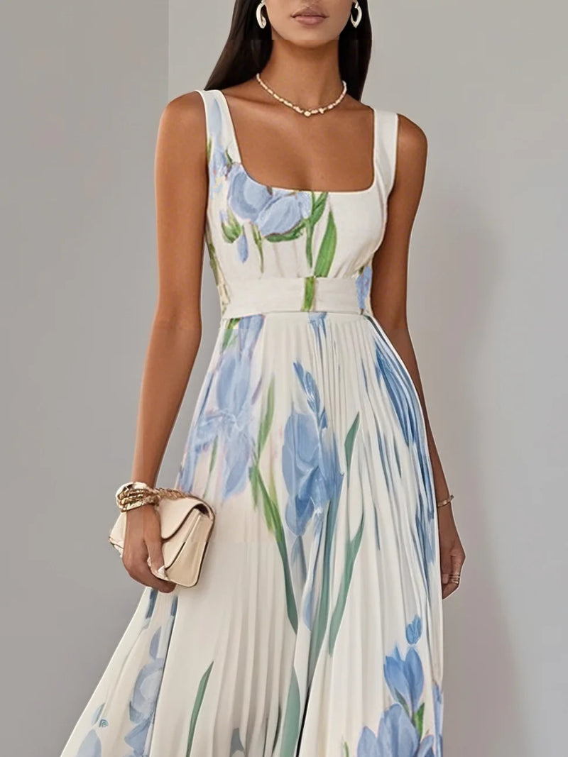 Raya - Chiffon Floral Sleeveless Dress
