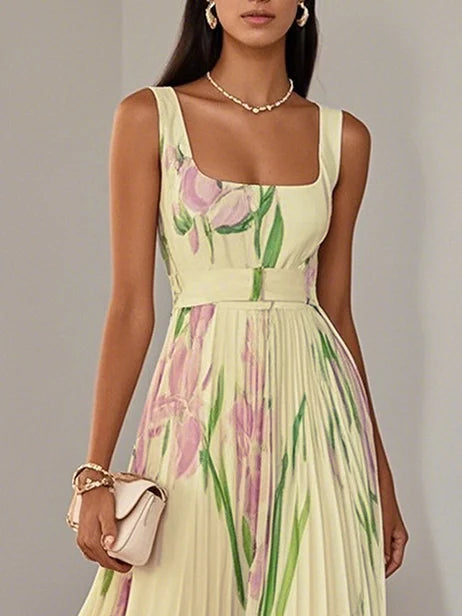 Raya - Chiffon Floral Sleeveless Dress