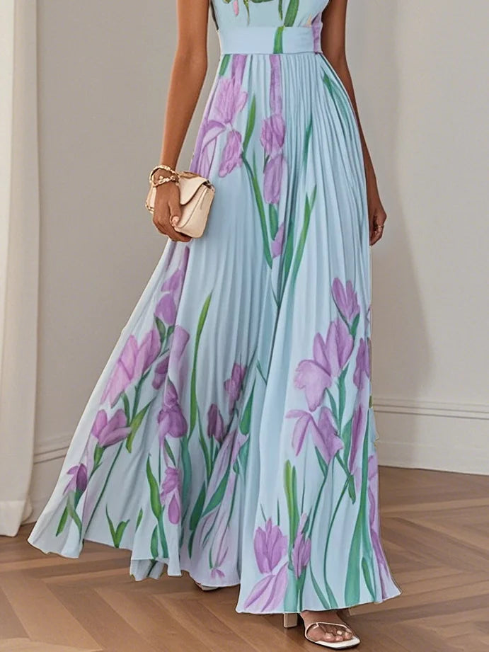 Raya - Chiffon Floral Sleeveless Dress