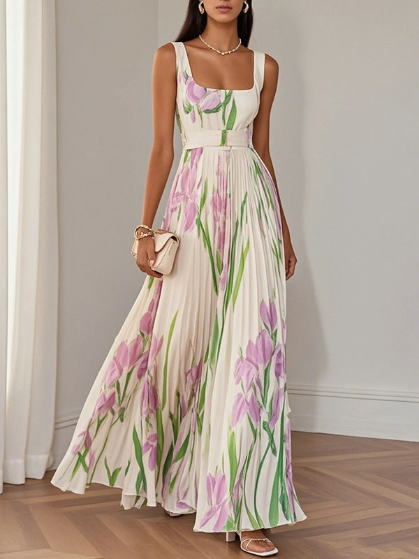 Raya - Chiffon Floral Sleeveless Dress