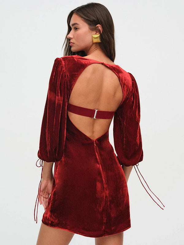Nova - Backless Mini Bodycon Dress