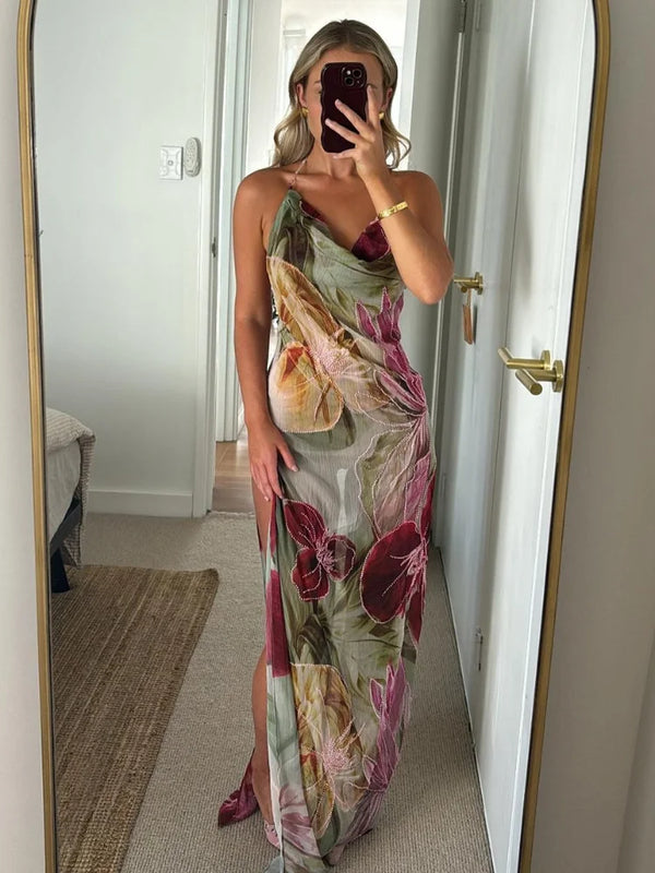 Marzia - Slit Cut Maxi Dress