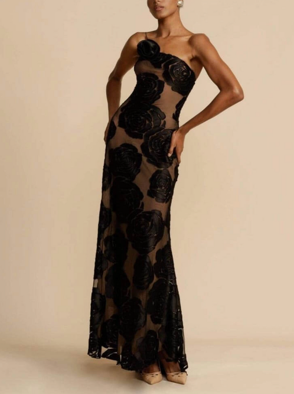 Eldin - Rose Three-Dimensional Dress