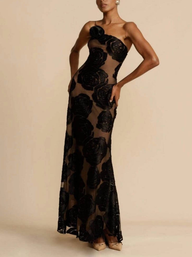 Eldin - Rose Three-Dimensional Dress