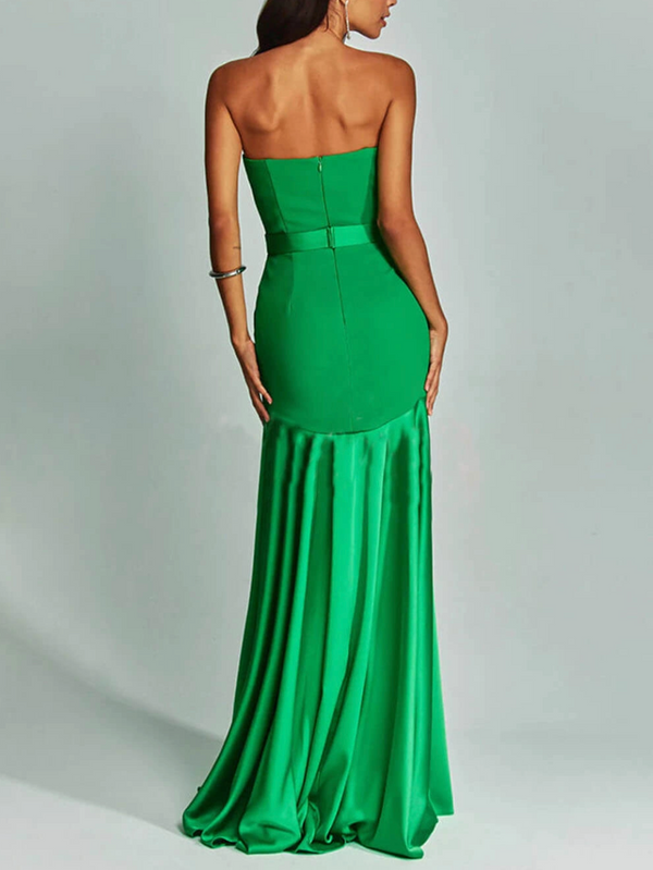 Mermaid - Elegant Off Shoulder Sheer Dress