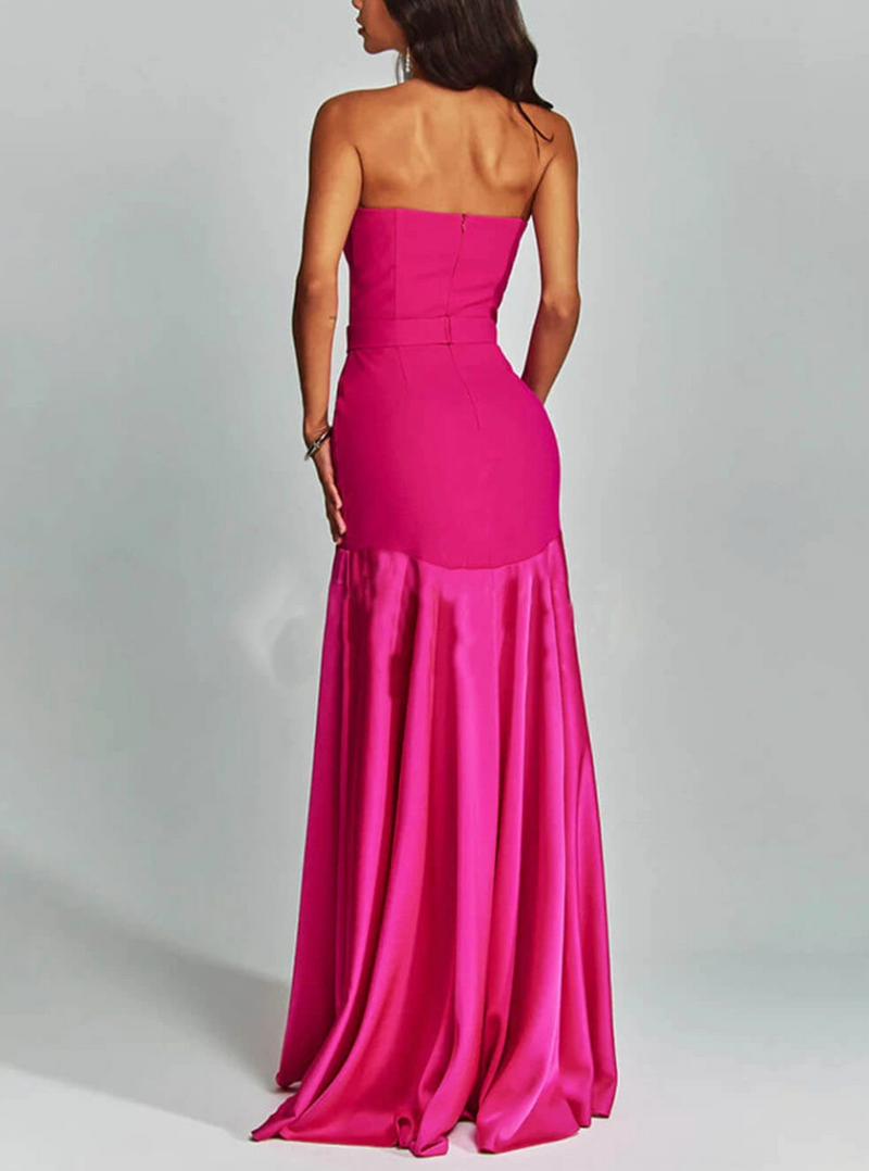 Mermaid - Elegant Off Shoulder Sheer Dress