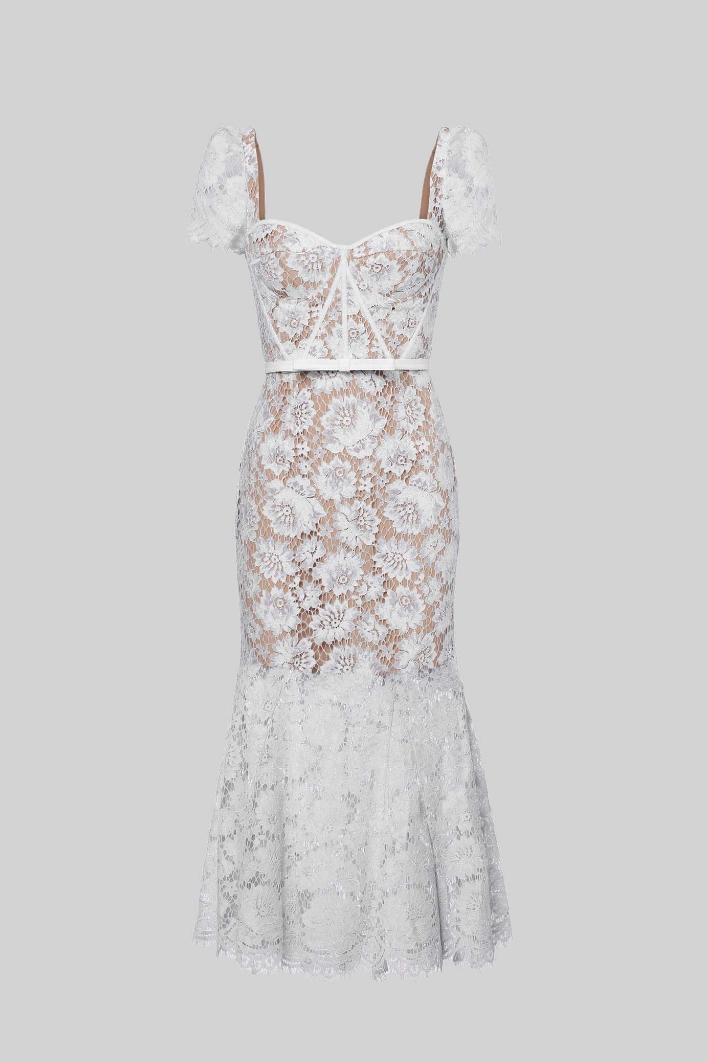 Naiselle - Short Sleeved Lace Dress