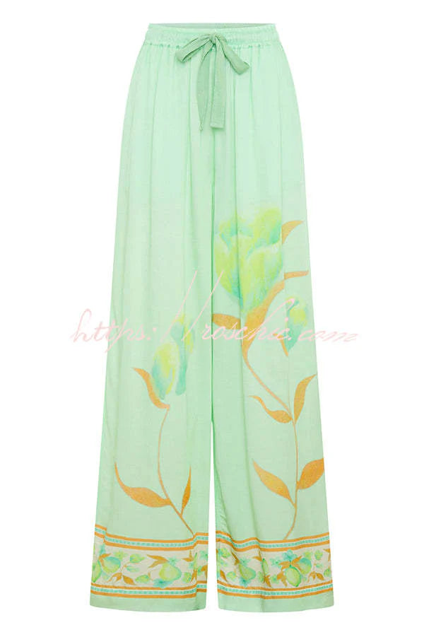 Serelina - Satin Tulip Print Bottom Set