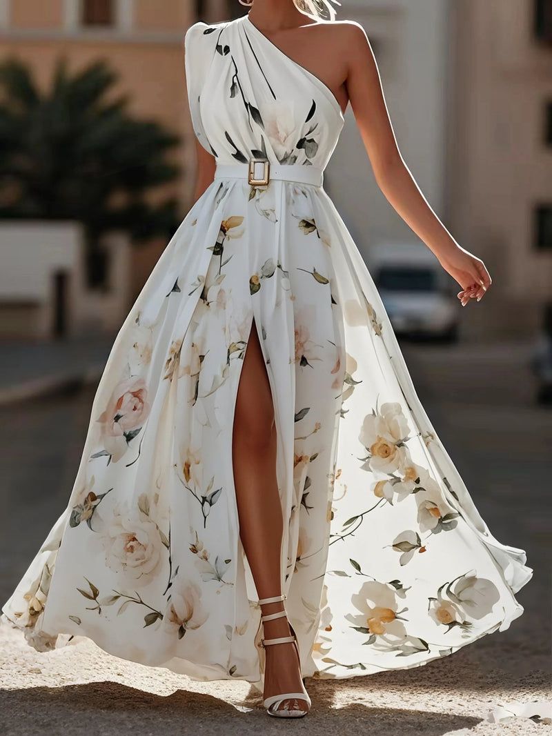 Viveca - Floral Ruched Chiffon Dress