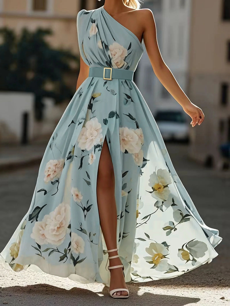 Viveca - Floral Ruched Chiffon Dress