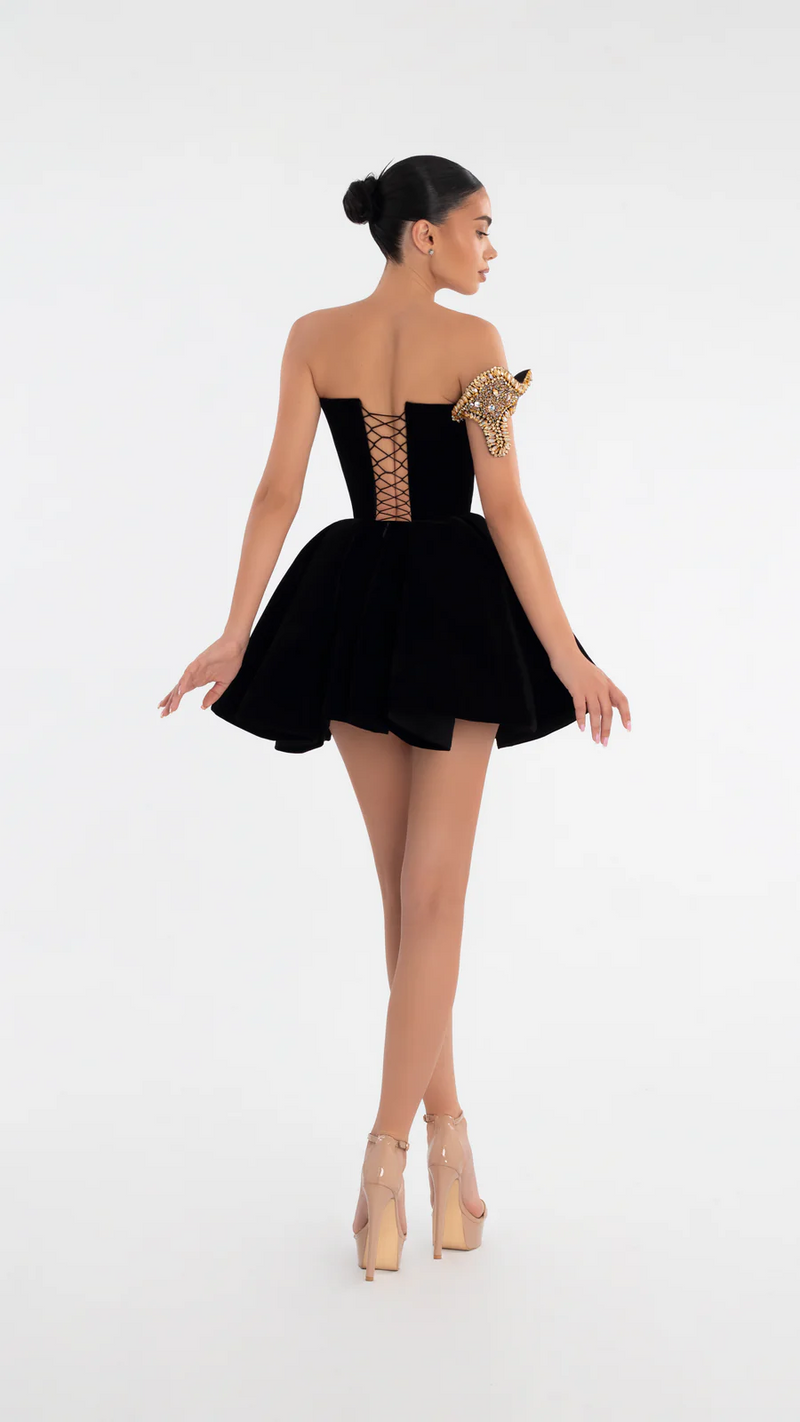 Aria V-neck Short Dress