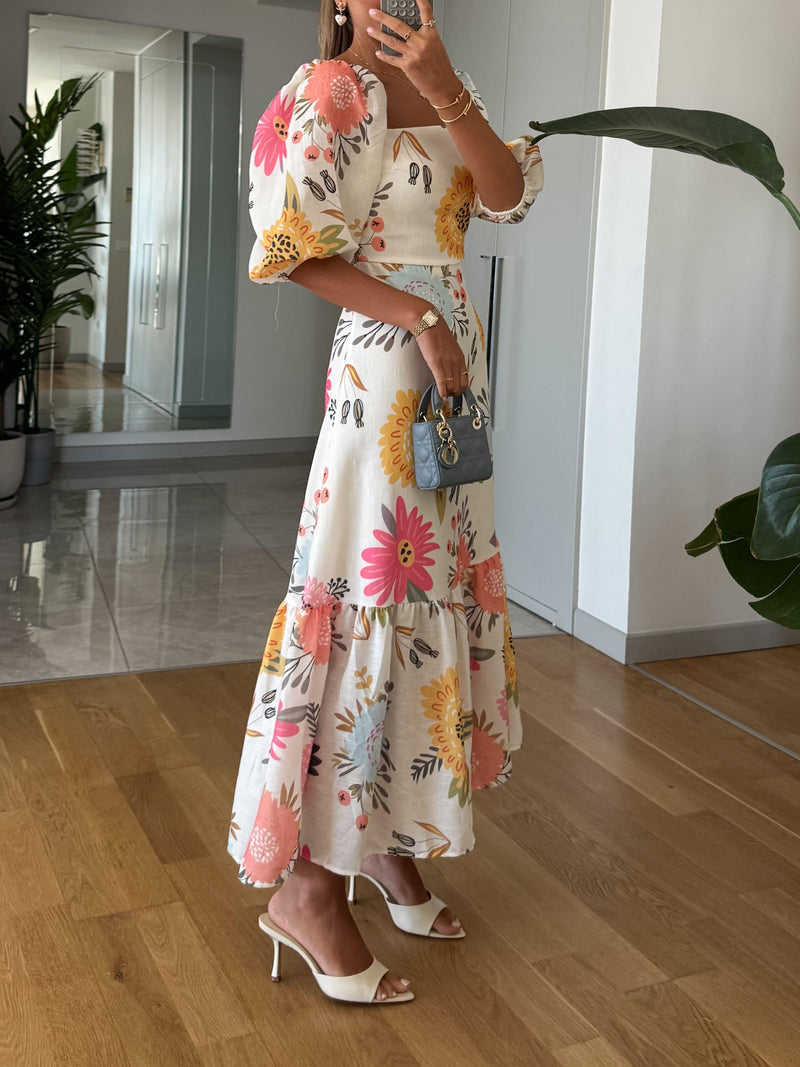 Furlea - Floral Print Midi Dress