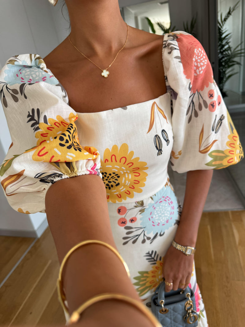 Furlea - Floral Print Midi Dress