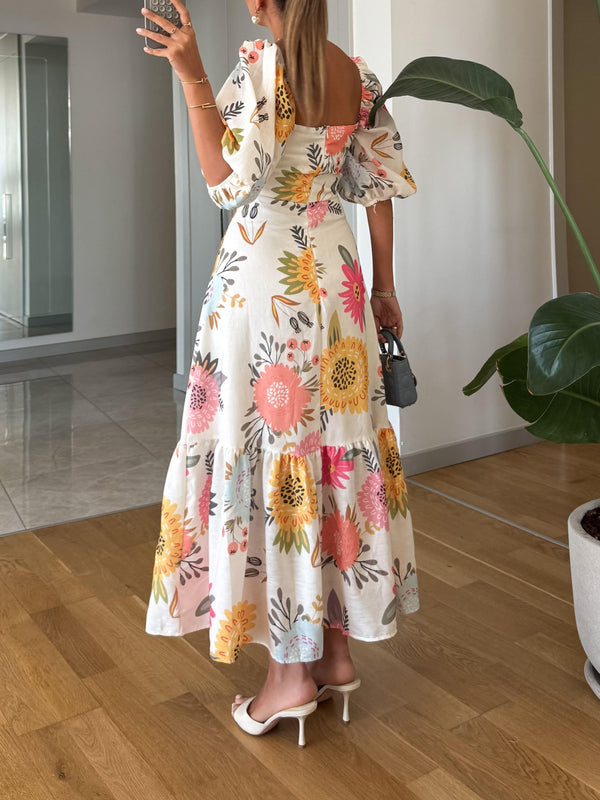 Furlea - Floral Print Midi Dress