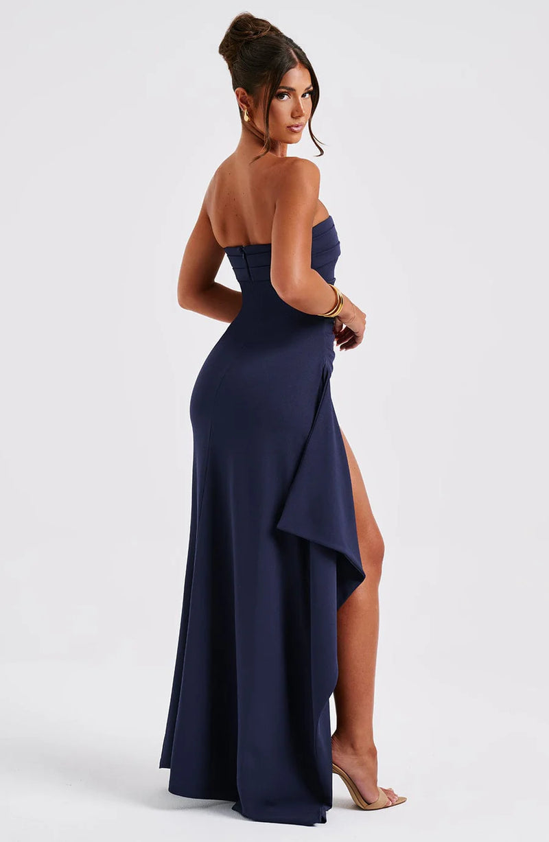 Zafira - Luxury Plum Maxi Dress