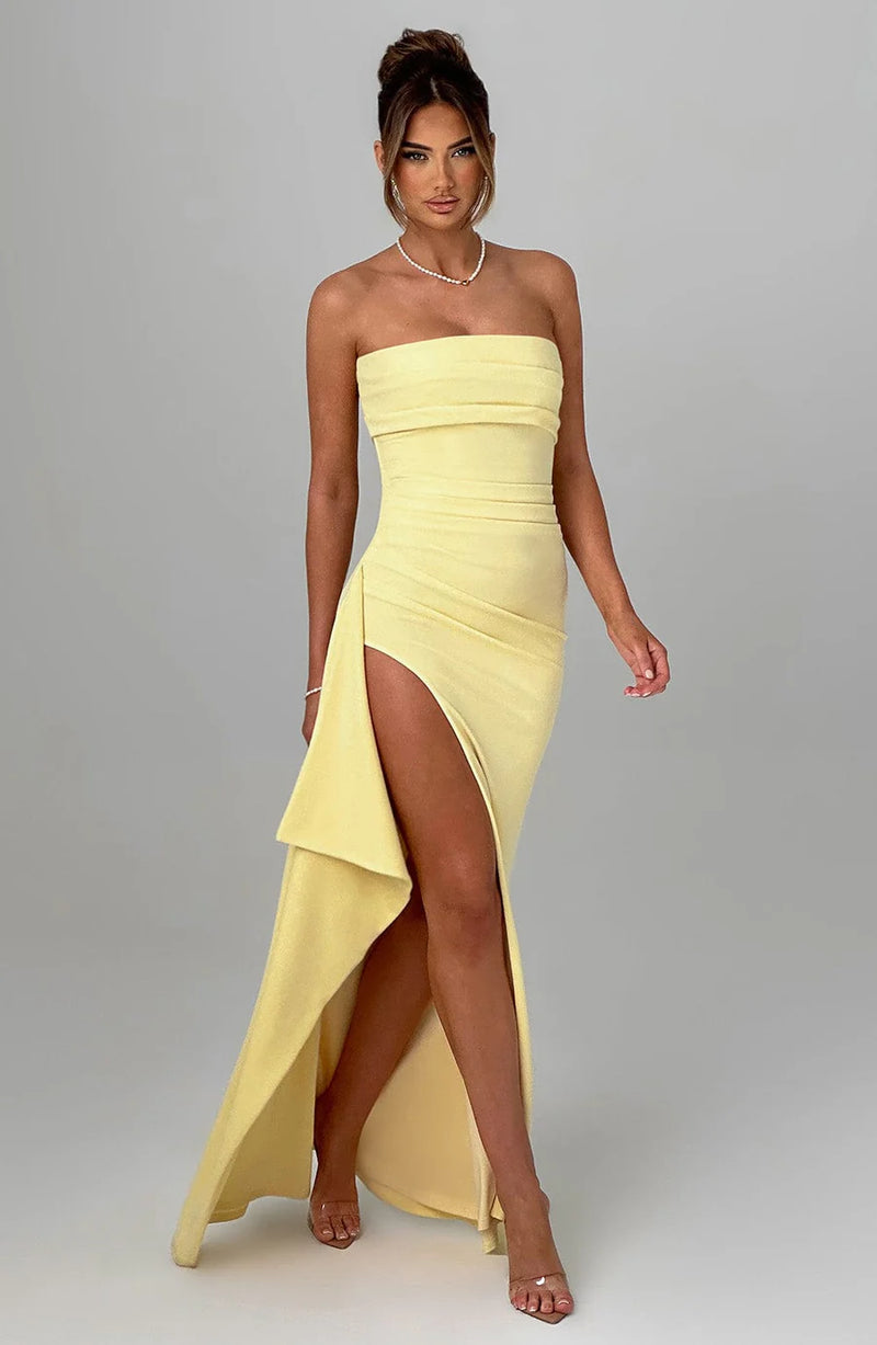 Zafira - Luxury Plum Maxi Dress