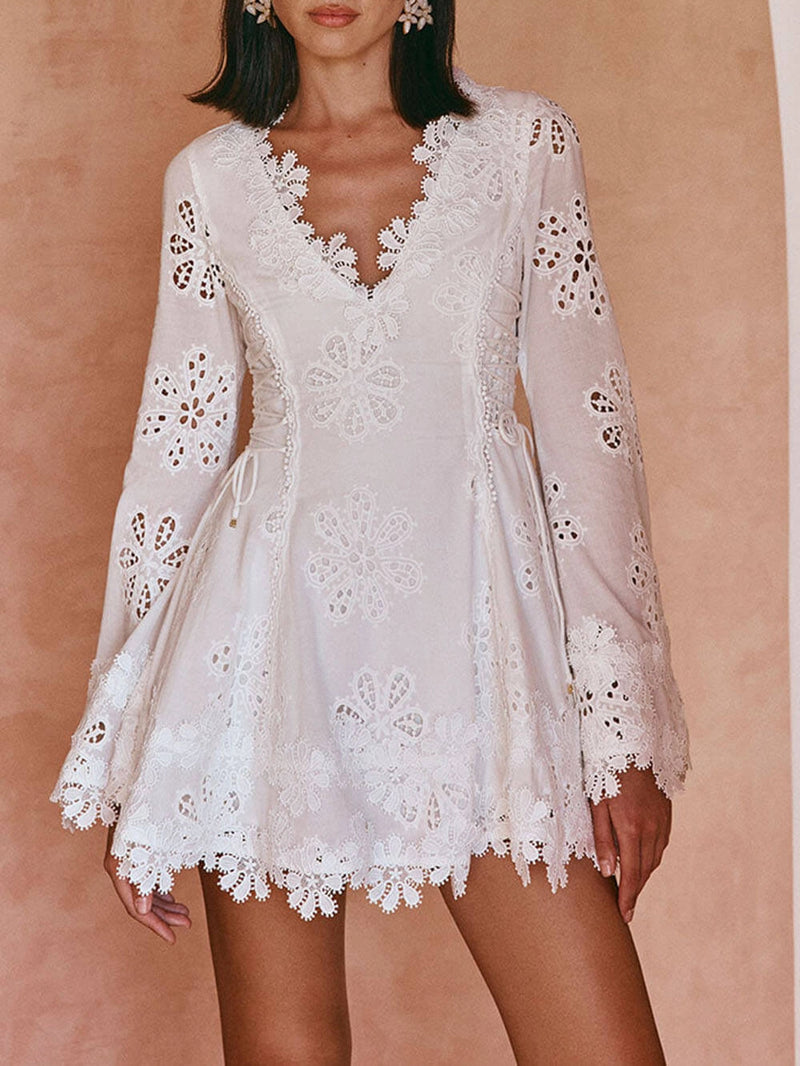 Zaria - Luxe Lace Mini Dress