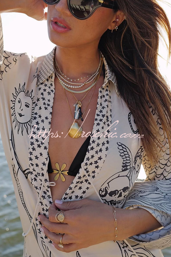 Zirelle - Satin Unique Print Top Set