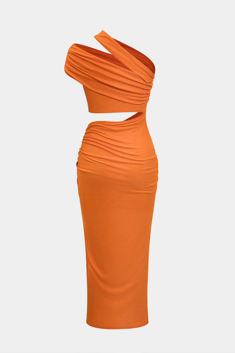 Lola - Asymmetrical Cut Slit Dress