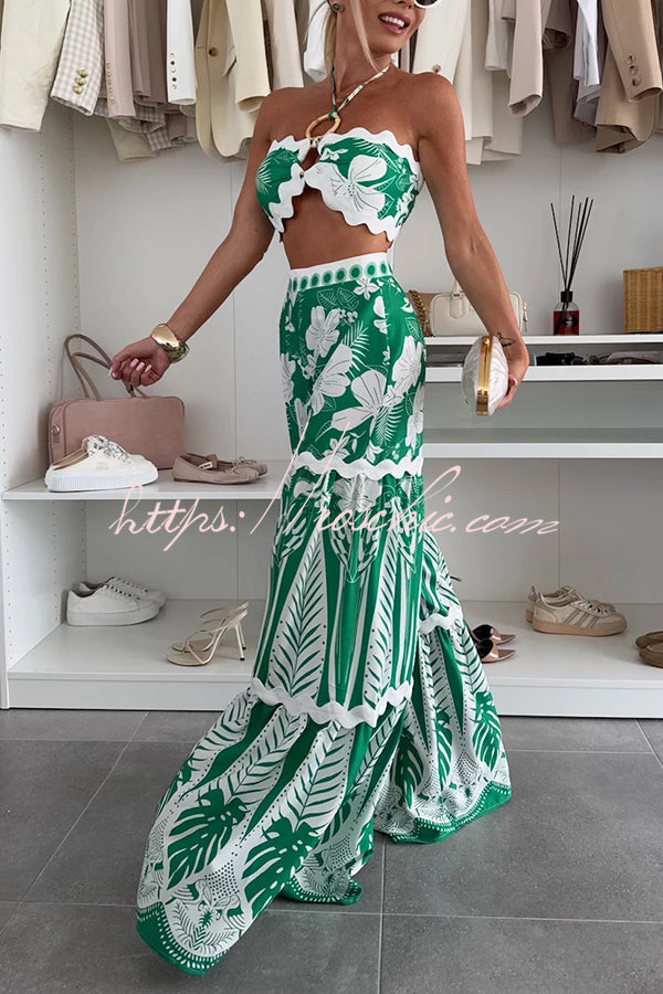 Liorael - Unique Print Halter Top Set